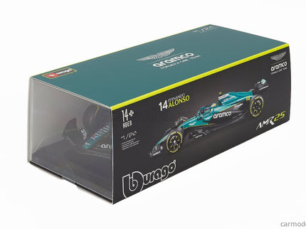ASTON MARTIN F1 AMR25 Team Aramco Cognizant N°14 Sezóna 2025 Fernando Alonso 1:24 Bburago zelená čierna