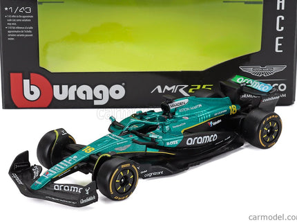ASTON MARTIN F1 AMR25 Team Aramco Cognizant N°18 Sezóna 2025 Lance Stroll 1:43 Bburago zelená čierna