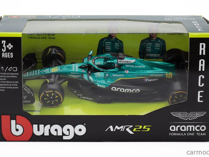 ASTON MARTIN F1 AMR25 Team Aramco Cognizant N°18 Sezóna 2025 Lance Stroll 1:43 Bburago zelená čierna