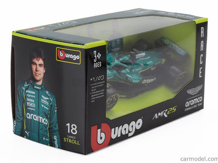ASTON MARTIN F1 AMR25 Team Aramco Cognizant N°18 Sezóna 2025 Lance Stroll 1:43 Bburago zelená čierna