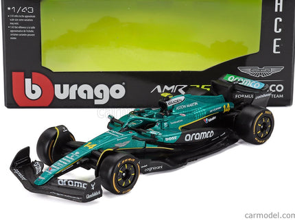 ASTON MARTIN F1 AMR25 Team Aramco Cognizant N°14 Sezóna 2025 Fernando Alonso 1:43 Bburago zelená čierna