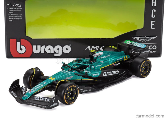 ASTON MARTIN F1 AMR25 Team Aramco Cognizant N°14 Sezóna 2025 Fernando Alonso 1:43 Bburago zelená čierna