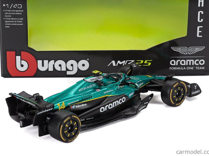 ASTON MARTIN F1 AMR25 Team Aramco Cognizant N°14 Sezóna 2025 Fernando Alonso 1:43 Bburago zelená čierna