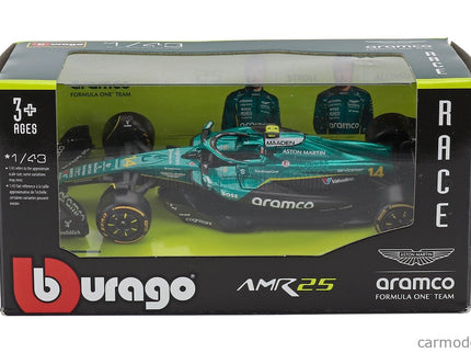 ASTON MARTIN F1 AMR25 Team Aramco Cognizant N°14 Sezóna 2025 Fernando Alonso 1:43 Bburago zelená čierna