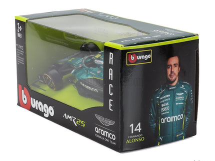 ASTON MARTIN F1 AMR25 Team Aramco Cognizant N°14 Sezóna 2025 Fernando Alonso 1:43 Bburago zelená čierna