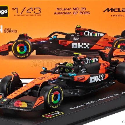 Mclaren F1 MCL39 Team Mclaren N°4 Majster Sveta Sezóna 2025 Lando Norris 1:43 Bburago oranžová čierna