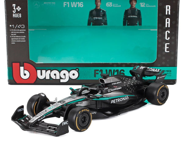 MERCEDES GP | F1  W16 TEAM AMG PETRONAS MOTORSPORT N 63 SEASON 2025 GEORGE RUSSELL | BLACK SILVER GREEN