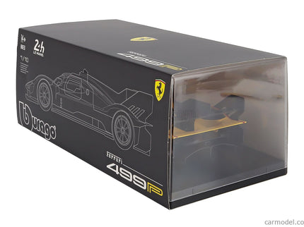 Ferrari 499P 3.0L Turbo V6 Team AF Corse N°83 Víťaz 24h Le Mans 2025 Robert Kubica - Phil Hanson - Yifei YE 1:18 Bburago žltá červená