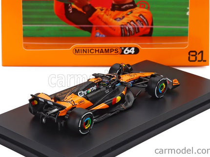 Mclaren F1 MCL39 Team Mclaren N°81 Víťaz China GP 2025 Oscar Piastri 1:64 Minichamps oranžová čierna