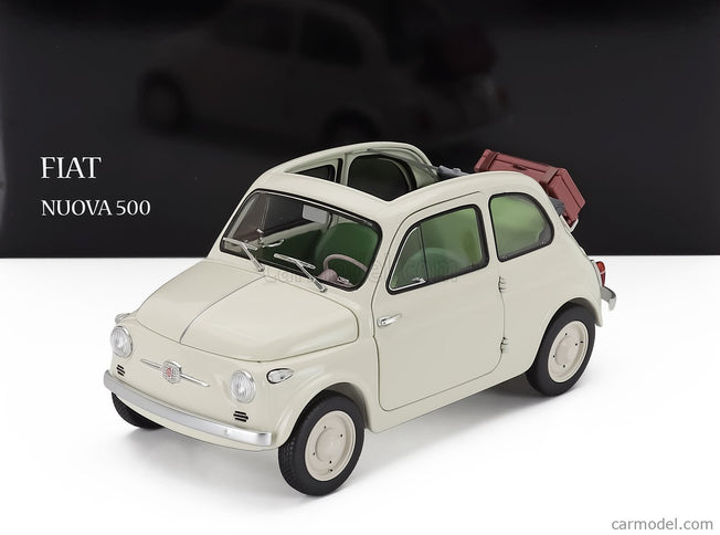 Fiat Nuova 500 Open Roof 1957 1:18 Kyosho biela
