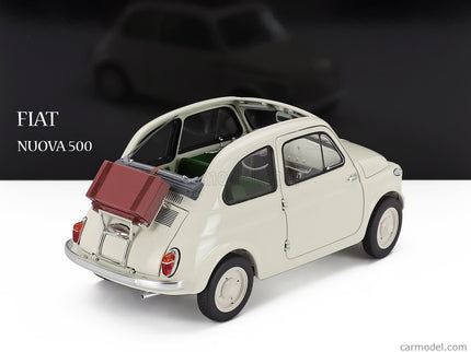 Fiat Nuova 500 Open Roof 1957 1:18 Kyosho biela