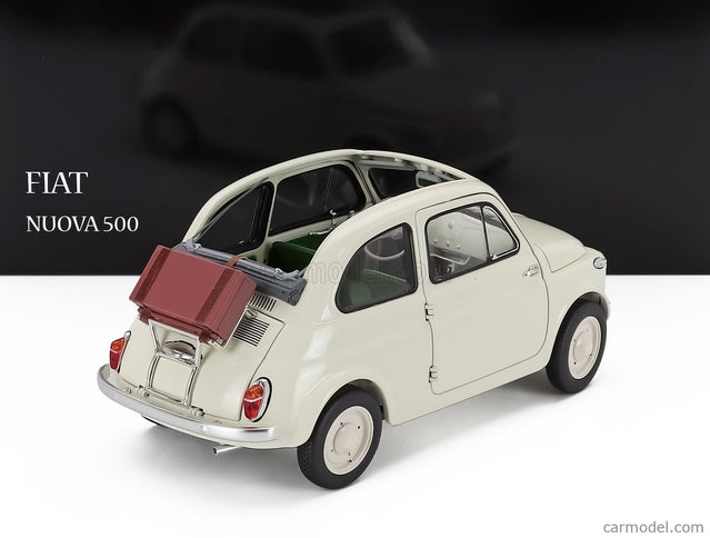 Fiat Nuova 500 Open Roof 1957 1:18 Kyosho biela