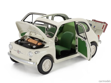 Fiat Nuova 500 Open Roof 1957 1:18 Kyosho biela