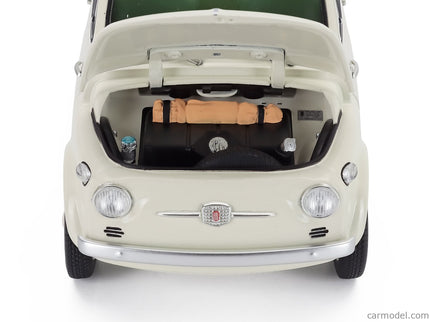 Fiat Nuova 500 Open Roof 1957 1:18 Kyosho biela