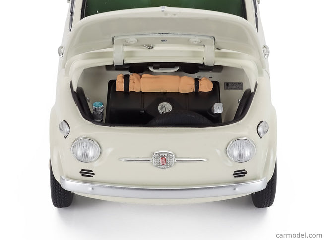 Fiat Nuova 500 Open Roof 1957 1:18 Kyosho biela