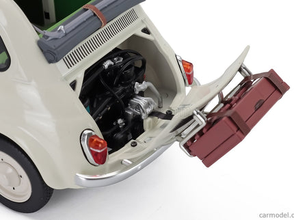 Fiat Nuova 500 Open Roof 1957 1:18 Kyosho biela