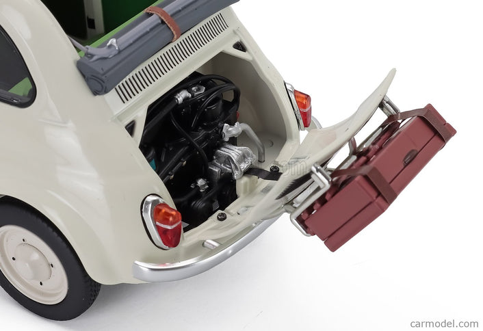 Fiat Nuova 500 Open Roof 1957 1:18 Kyosho biela