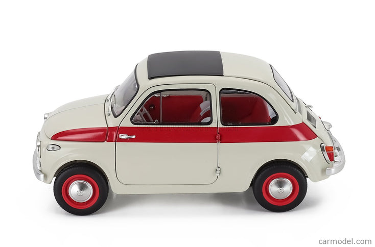 Fiat 500 Sport 1958 1:18 Kyosho biela červená