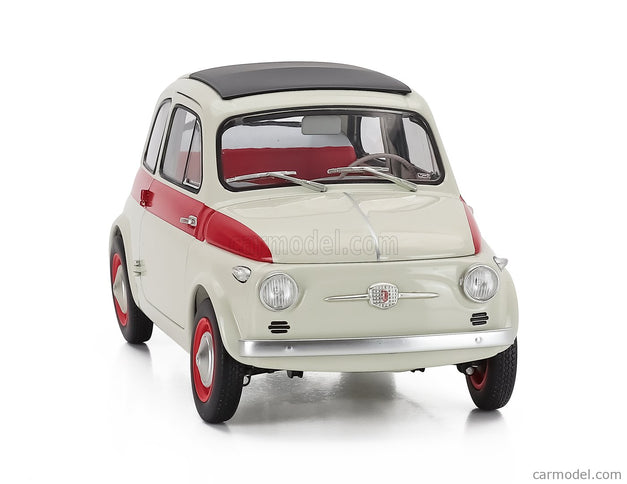Fiat 500 Sport 1958 1:18 Kyosho biela červená