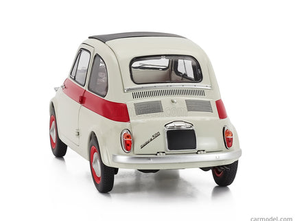 Fiat 500 Sport 1958 1:18 Kyosho biela červená