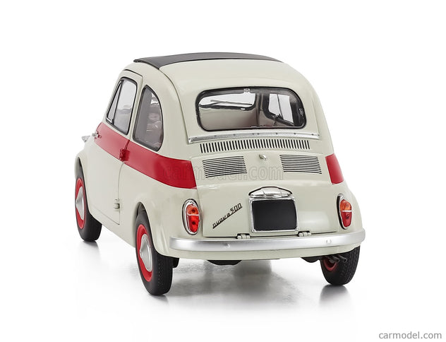 Fiat 500 Sport 1958 1:18 Kyosho biela červená