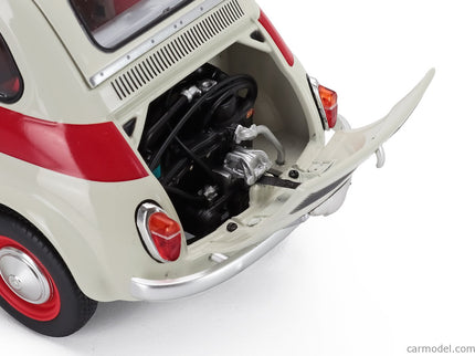 Fiat 500 Sport 1958 1:18 Kyosho biela červená