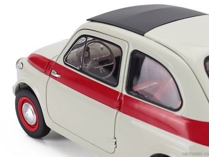 Fiat 500 Sport 1958 1:18 Kyosho biela červená