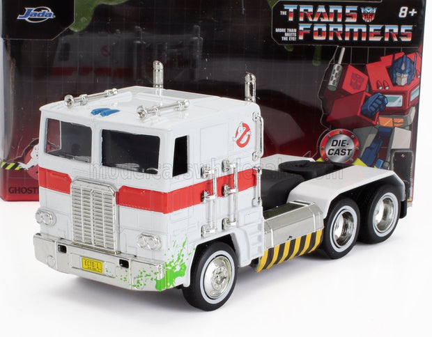 FREIGHTLINER | FLT86 TRACTOR TRUCK GHOSTBUSTERS OPTIMUS PRIME TRANSFORMERS 3-ASSI 1984 | WHITE RED