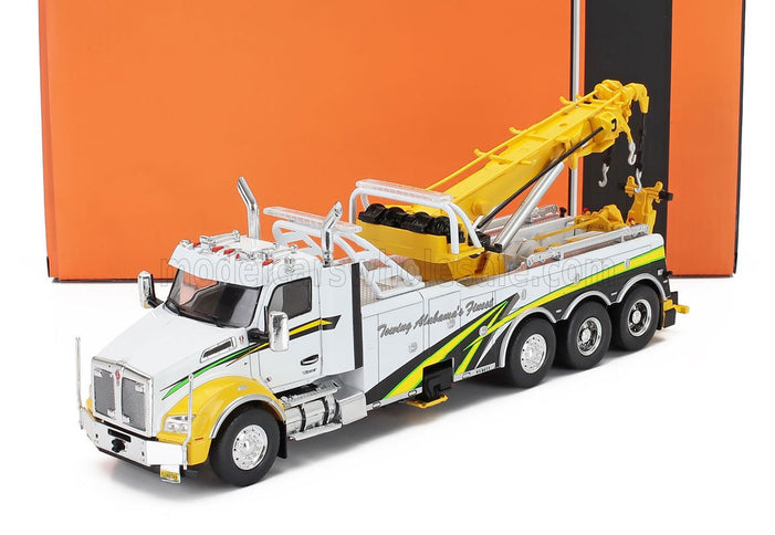 KENWORTH | T880 WRECKER TRACTOR TRUCK 4-ASSI 2018 - CARRO ATTREZZI - WRECKER ROAD SERVICE | WHITE YELLOW