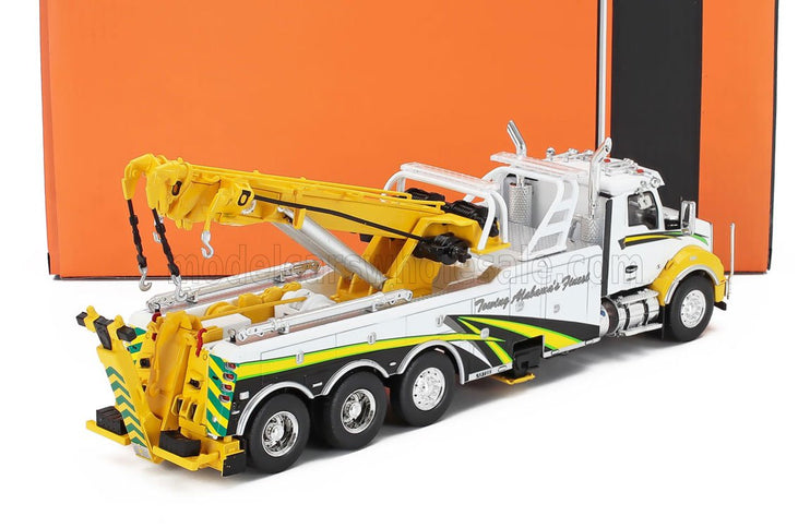 KENWORTH | T880 WRECKER TRACTOR TRUCK 4-ASSI 2018 - CARRO ATTREZZI - WRECKER ROAD SERVICE | WHITE YELLOW