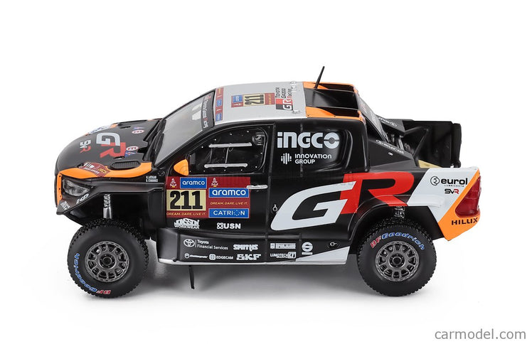 Toyota Hilux GR Dkr EVO T1+ Team Gazoo Racing N°211 Rally Dakar 2025 Henk Lategan - Brett Cummings 1:43 IXO Models čierna