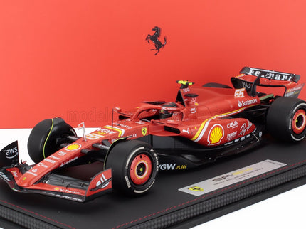 FERRARI | F1 SF-24 TEAM SCUDERIA FERRARI N 55 WINNER AUSTRALIAN GP 2024 CARLOS SAINZ - CON VETRINA - WITH SHOWCASE | RED BLACK