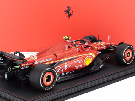 FERRARI | F1 SF-24 TEAM SCUDERIA FERRARI N 55 WINNER AUSTRALIAN GP 2024 CARLOS SAINZ - CON VETRINA - WITH SHOWCASE | RED BLACK