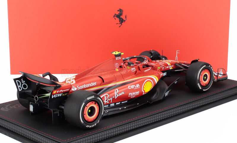 FERRARI | F1 SF-24 TEAM SCUDERIA FERRARI N 55 WINNER AUSTRALIAN GP 2024 CARLOS SAINZ - CON VETRINA - WITH SHOWCASE | RED BLACK