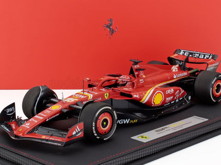FERRARI | F1  SF-24 TEAM SCUDERIA FERRARI N 16 2nd AUSTRALIAN GP 2024 CHARLES LECLERC - CON VETRINA - WITH SHOWCASE | RED BLACK