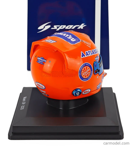 Bell Helmet Helma F1 Alex Albon Team Atlassian Williams Racing N°23 Miami GP 2025 1:5 Spark Model oranžová