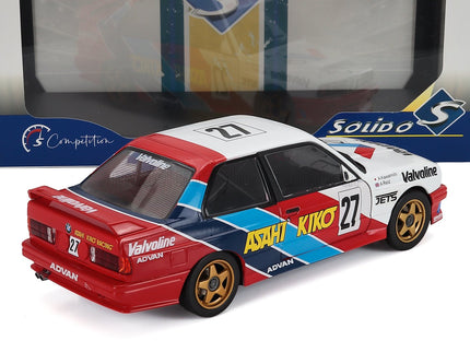 BMW | 3-SERIES (E30) N 27 JTCC SEASON 1986 ATSUSHI KAWAMOTO - ANTHONY REID | WHITE RED BLUE