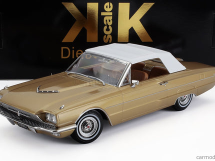 Ford Thunderbird Cabriolet Open 1966 1:18 KK Scale zlatá