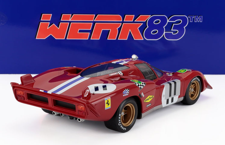 FERRARI | 512S 5.0L V12 LONG TAIL TEAM N.A.R.T.H. NORTH AMERICAN RACING N 11 4th 24h LE MANS 1970 RONNIE BUCKNUM - SAM POSEY | RED