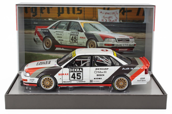 AUDI | V8 QUATTRO TEAM AZR N 45 CHAMPION DTM SEASON 1991 FRANK BIELA | WHITE RED BLACK