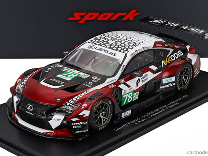 Lexus RC F GT3 5.0L V8 Team Akkodis Asp N°78 24h Le Mans 2025 Finn Gehrsitz - Jack Hawksworth - Arnold Robin 1:18 Spark Model červená biela čierna