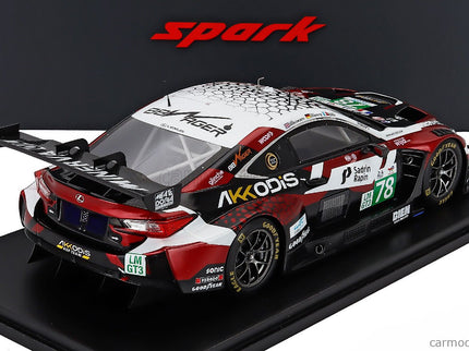 Lexus RC F GT3 5.0L V8 Team Akkodis Asp N°78 24h Le Mans 2025 Finn Gehrsitz - Jack Hawksworth - Arnold Robin 1:18 Spark Model červená biela čierna