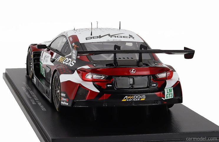 Lexus RC F GT3 5.0L V8 Team Akkodis Asp N°78 24h Le Mans 2025 Finn Gehrsitz - Jack Hawksworth - Arnold Robin 1:18 Spark Model červená biela čierna