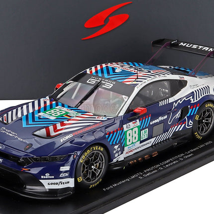 Ford Mustang GT3 5.4L V8 Team Proton Competition N°88 24h Le Mans 2025 Stefano Gattuso - Giammarco Levorato - Dennis Olsen 1:18 Spark Model čierna biela