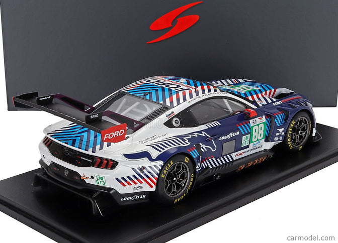 Ford Mustang GT3 5.4L V8 Team Proton Competition N°88 24h Le Mans 2025 Stefano Gattuso - Giammarco Levorato - Dennis Olsen 1:18 Spark Model čierna biela