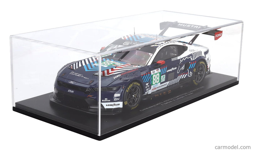 Ford Mustang GT3 5.4L V8 Team Proton Competition N°88 24h Le Mans 2025 Stefano Gattuso - Giammarco Levorato - Dennis Olsen 1:18 Spark Model čierna biela