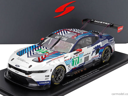 Ford Mustang GT3 5.4L V8 Team Proton Competition N°77 24h Le Mans 2025 Ben Barker - Bernardo Sousa - Ben Tuck 1:18 Spark Model biela čierna