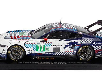 Ford Mustang GT3 5.4L V8 Team Proton Competition N°77 24h Le Mans 2025 Ben Barker - Bernardo Sousa - Ben Tuck 1:18 Spark Model biela čierna