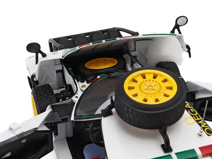Lancia Stratos HF Alitalia (night Version) N°7 3. Miesto Rally Safari 1977 Sandro Munari - Piero Sodano 1:18 Kyosho biela zelená červená