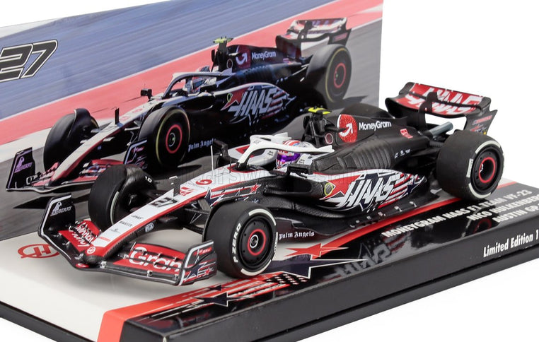 HAAS | F1  VF-23 TEAM MONEYGRAM HAAS N 27 AUSTIN USA GP 2023 NICO HULKENBERG | WHITE BLACK RED
